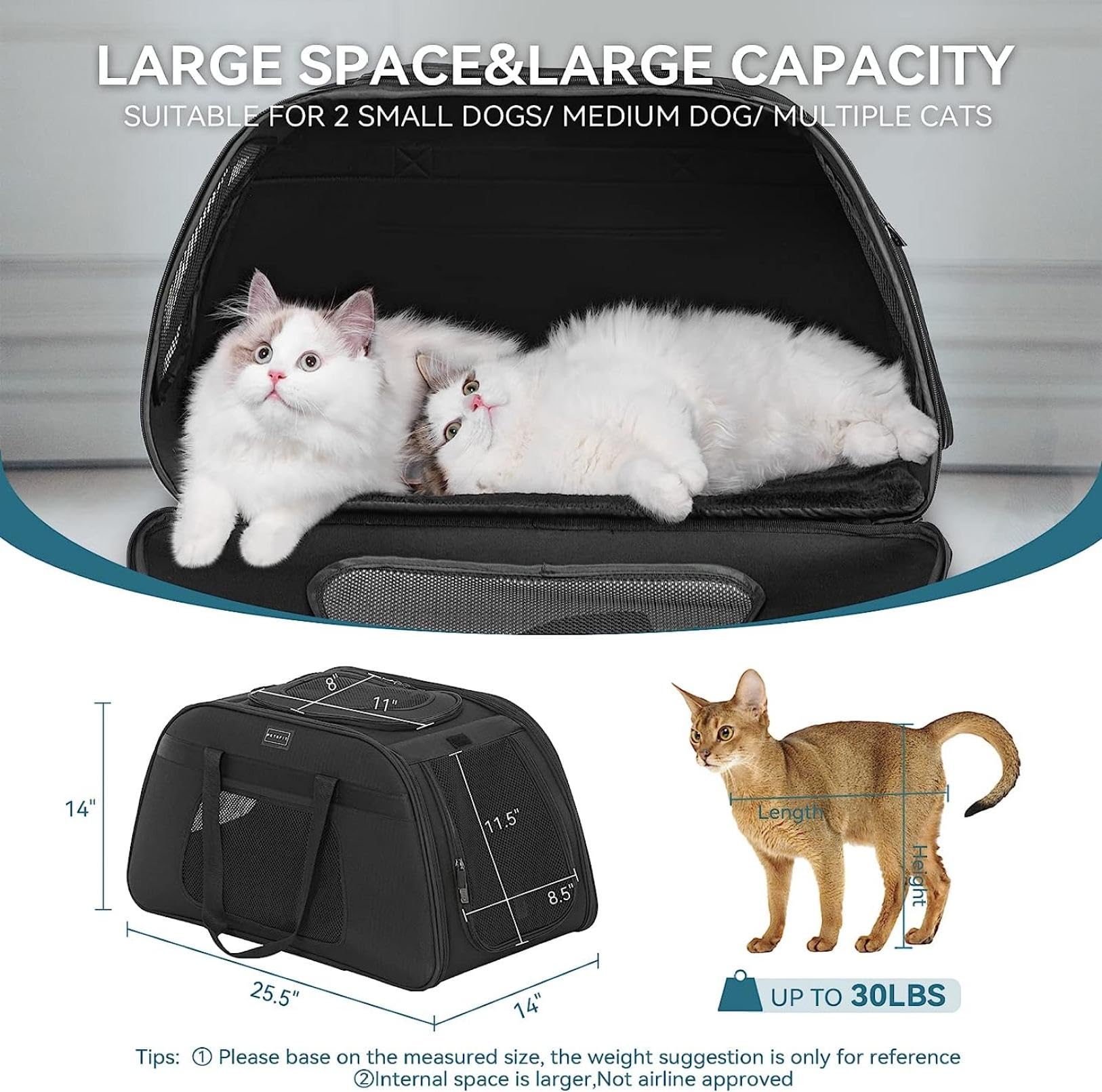Amazon | ペットキャリー 65*35*35cm キャスター付 キャリー